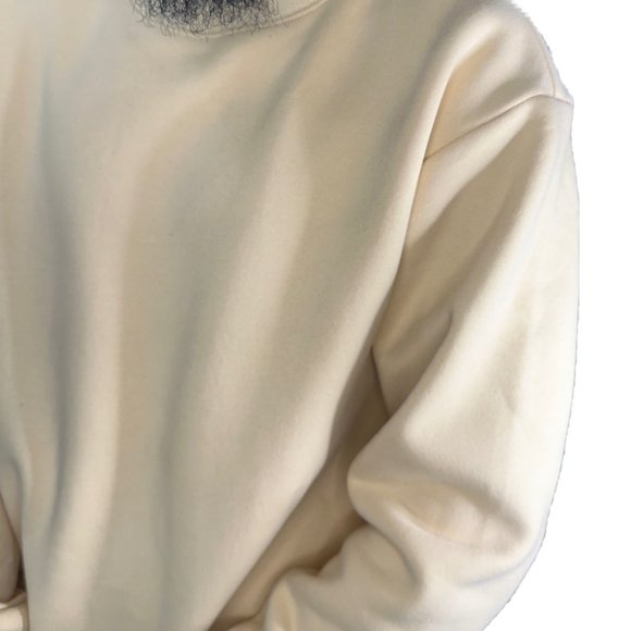 Unisex Heavy Blend Off-White Crew Neck Pullover Sweater / Sweatpants Set - Picture 2 of 5